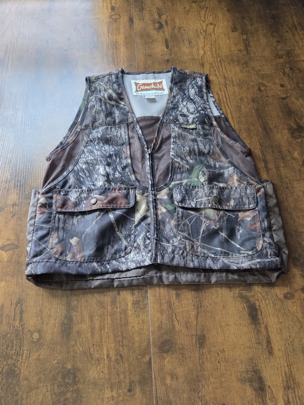 Gamehide Mens Real Tree Camoflauge Edge Hunting Shooting Zip Up Vest Size Large